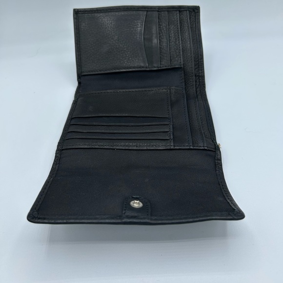 Fossil black leather folding wallet - Picture 2 of 3